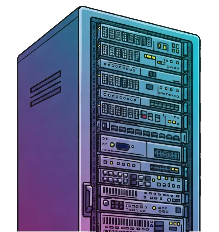 illustration of a server rack